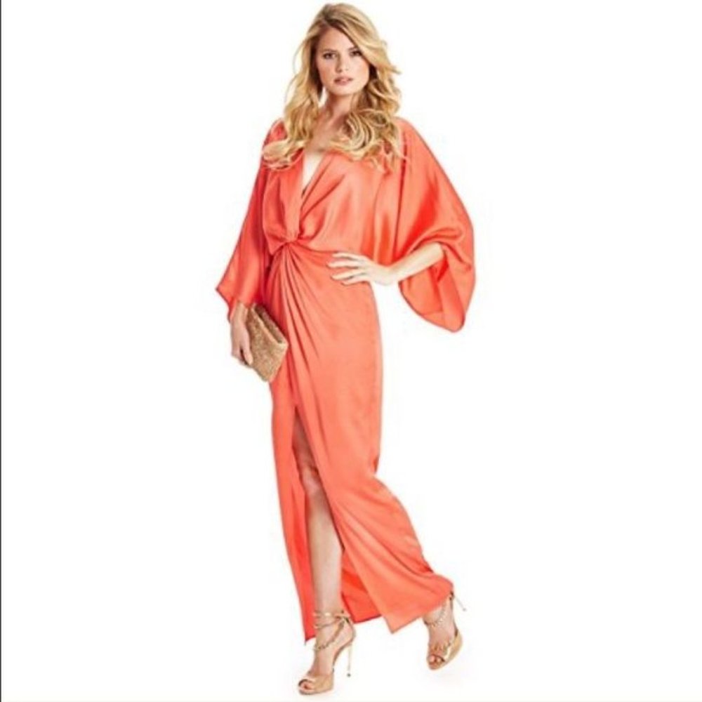 Guess by Marciano Orange Silk Dress.  XS